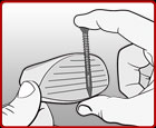 Step 1: Measure the clubface. Hold the tee flat against the clubface with the \
